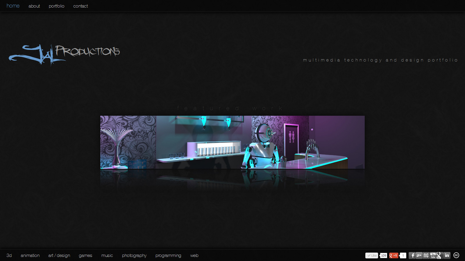 Screenshot of portfolio version 3.