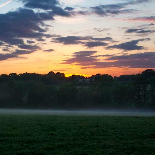 Sunset over Tyler Hill