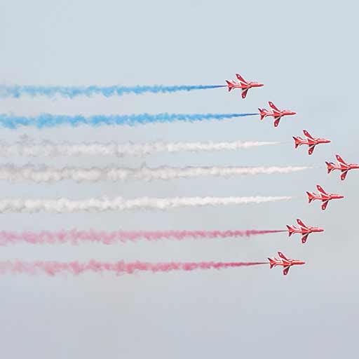 Red Arrows at Eastbourne Air Show
